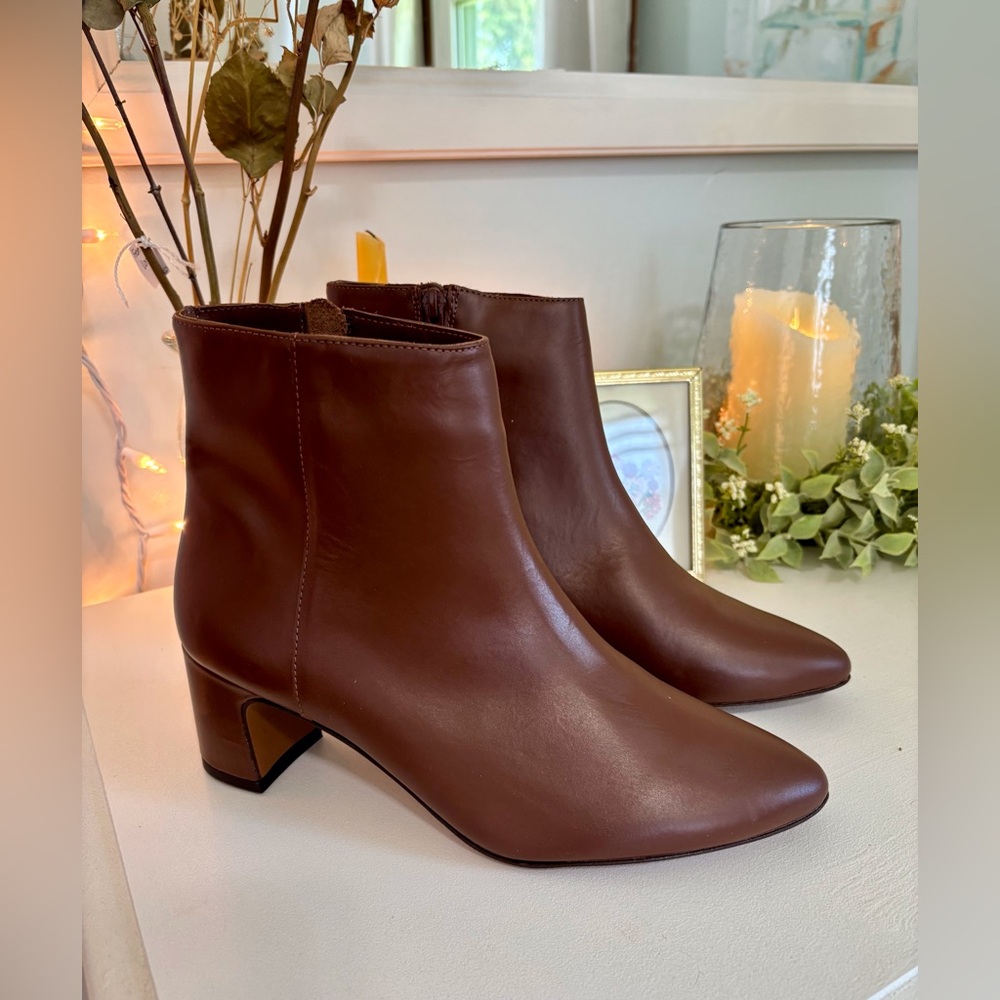 Women’s Leather Brown Ankle Boots Made In Italy
